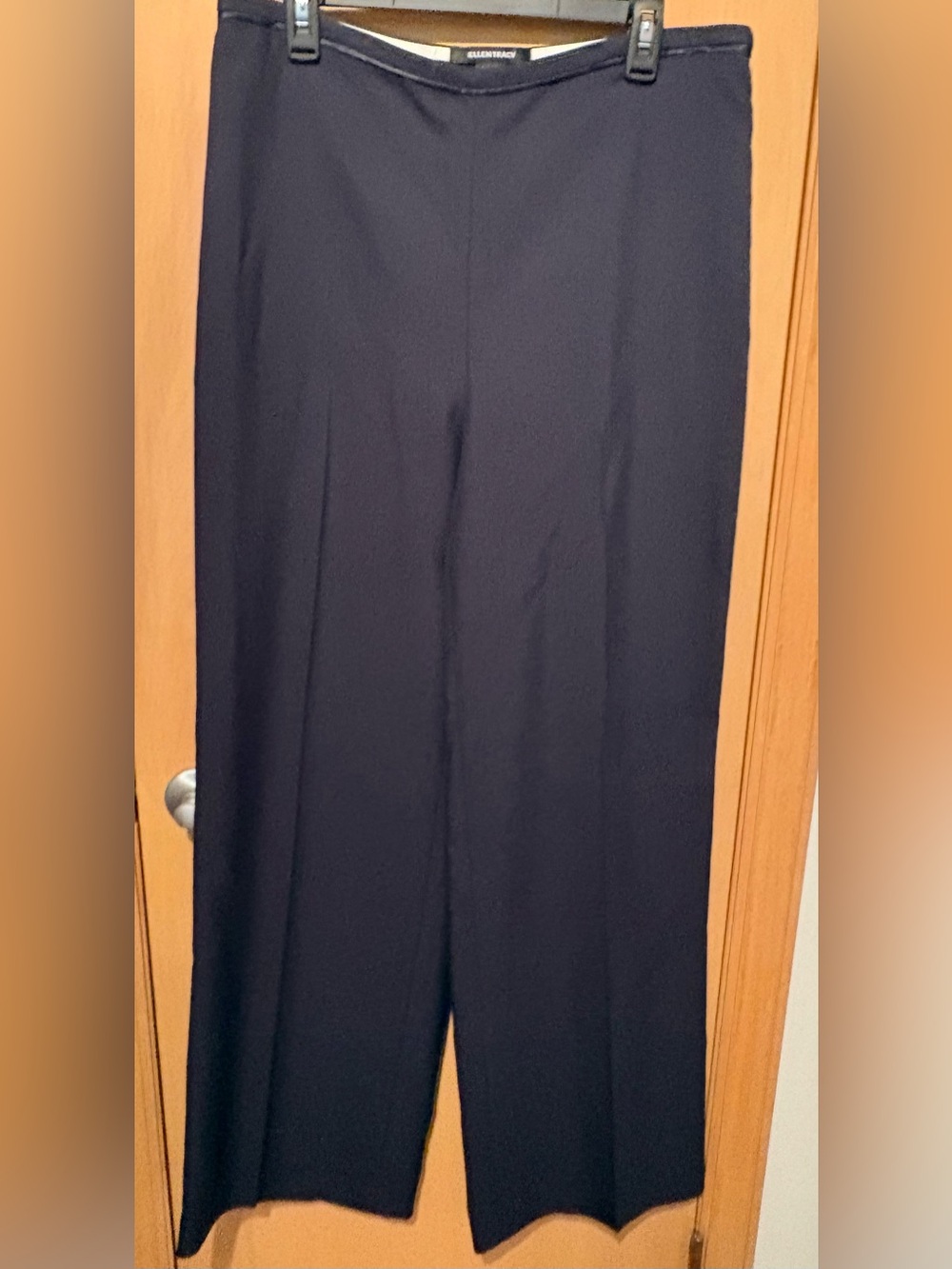 Ellen Tracey 100% Silk Women’s Dress Trousers NWT Front Pleat Wide Leg Size 12